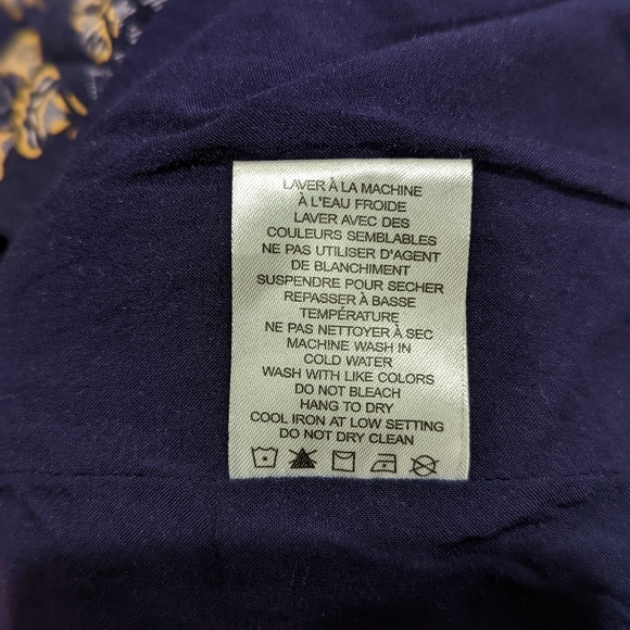 Carolina Belle Montreal Floral Sleeveless Dress Size 8 Navy Yellow - Picture 5 of 12